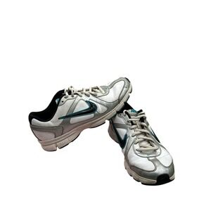 Nike Track Star Running Shoes Sneakers Women's US 8 White‎ Silver Blue Athletic